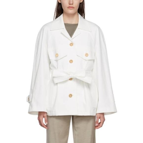 Low Classic White 22PF Down Pocket Cotton-Blend Jacket - Picture 1 of 12
